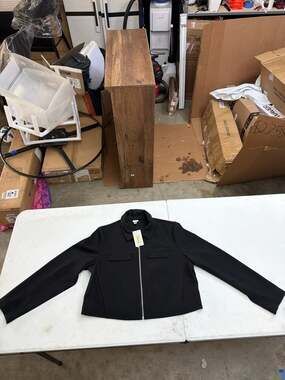 A New Day Women's Long Sleeve Full-Zip Jacket with Faux Pockets